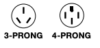 three and four prong acceptable outlets