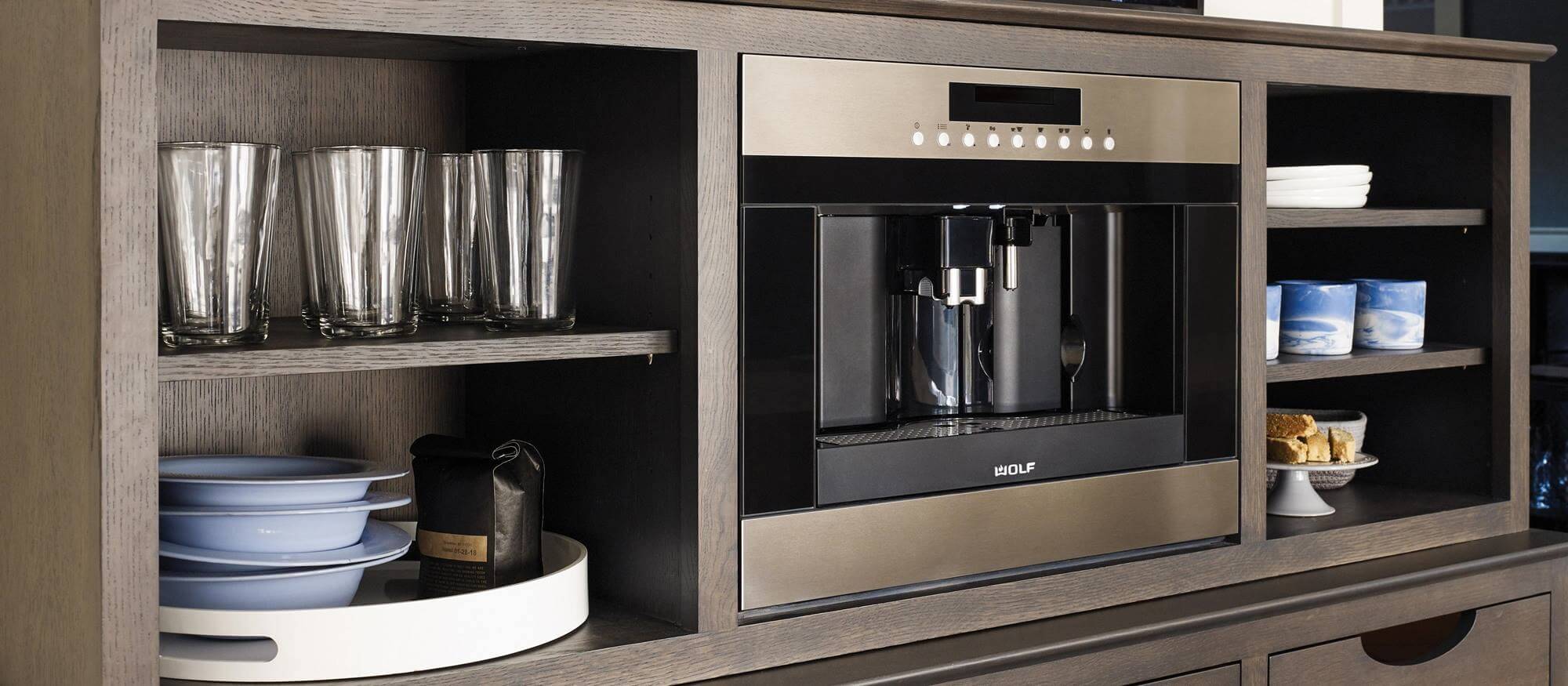 A Wolf built-in coffee system