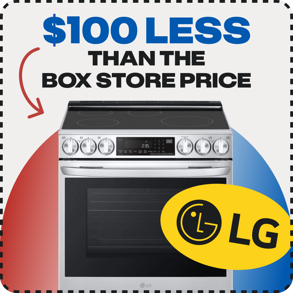 $100 Less than the box store price. LG logo. 